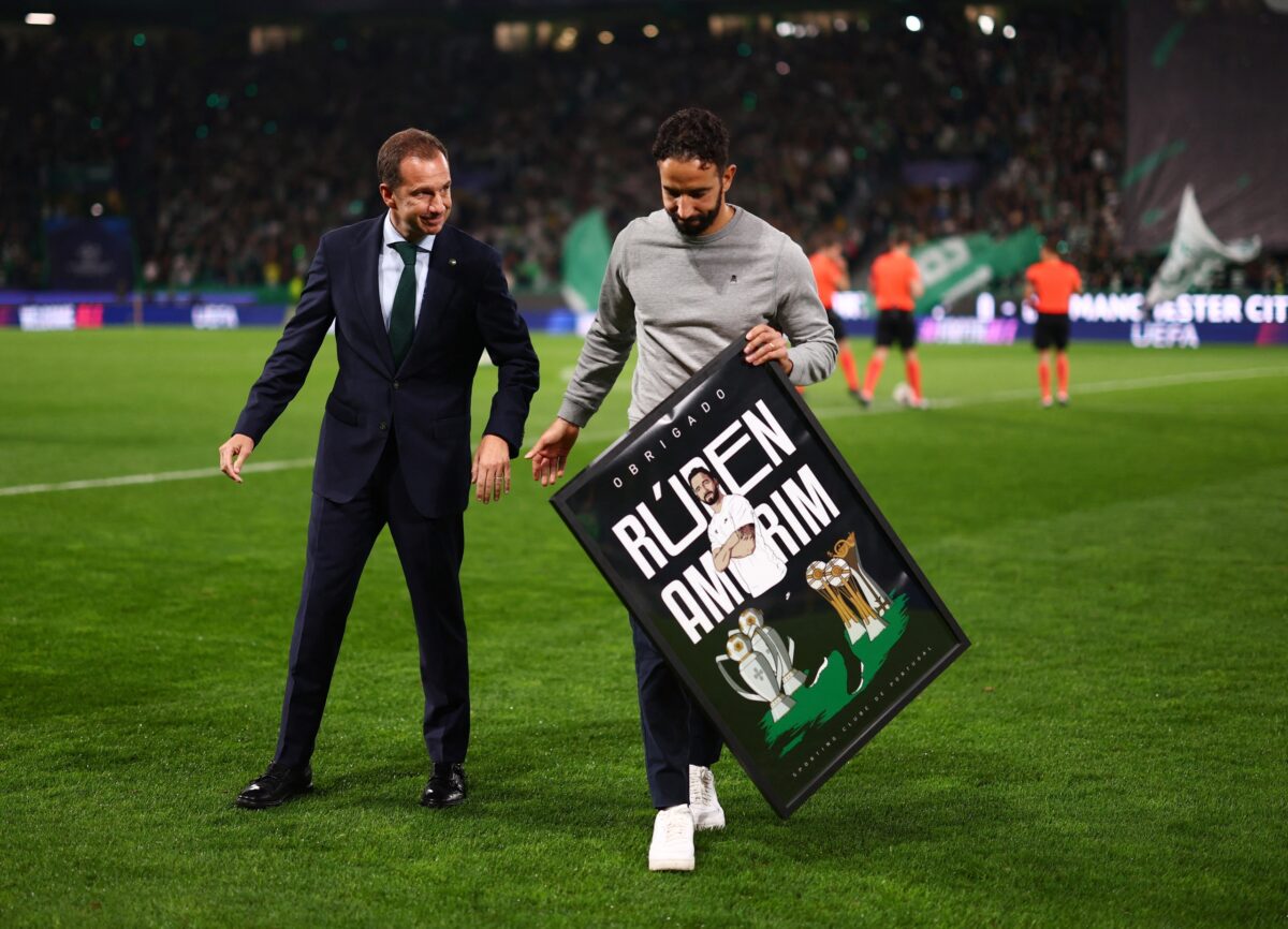 Sporting Lisbon thắng đậm Man City, HLV Amorim trong cơn mộng đẹp trước khi tiếp quản M.U- Ảnh 1. Sporting Lisbon thắng đậm Man City, HLV Amorim trong cơn mộng đẹp trước khi tiếp quản M.U- Ảnh 1.