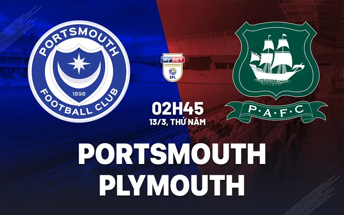 Nhận định bóng đá Portsmouth vs Plymouth (02h45 ngày 13/3): Pompey bùng nổ tại Fratton Park