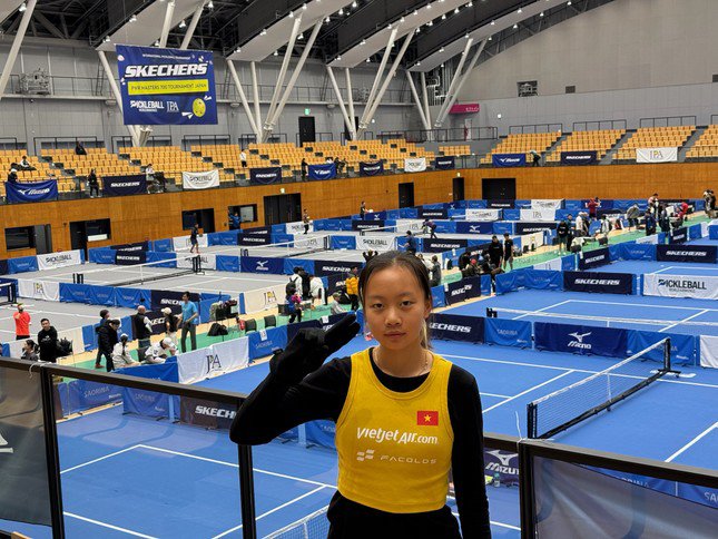 Chỉ sau 1 năm tập luyện và không ngừng cố gắng, Phương Anh trở thành vận động viên Pickleball chuyên nghiệp. Ảnh: NVCC